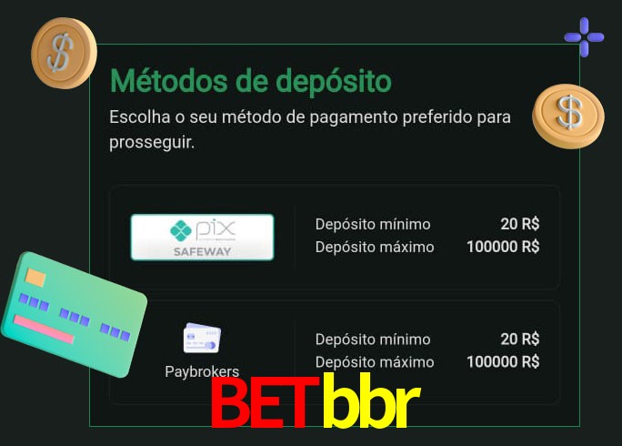 O cassino betbbr oferece uma grande variedade de métodos de pagamento